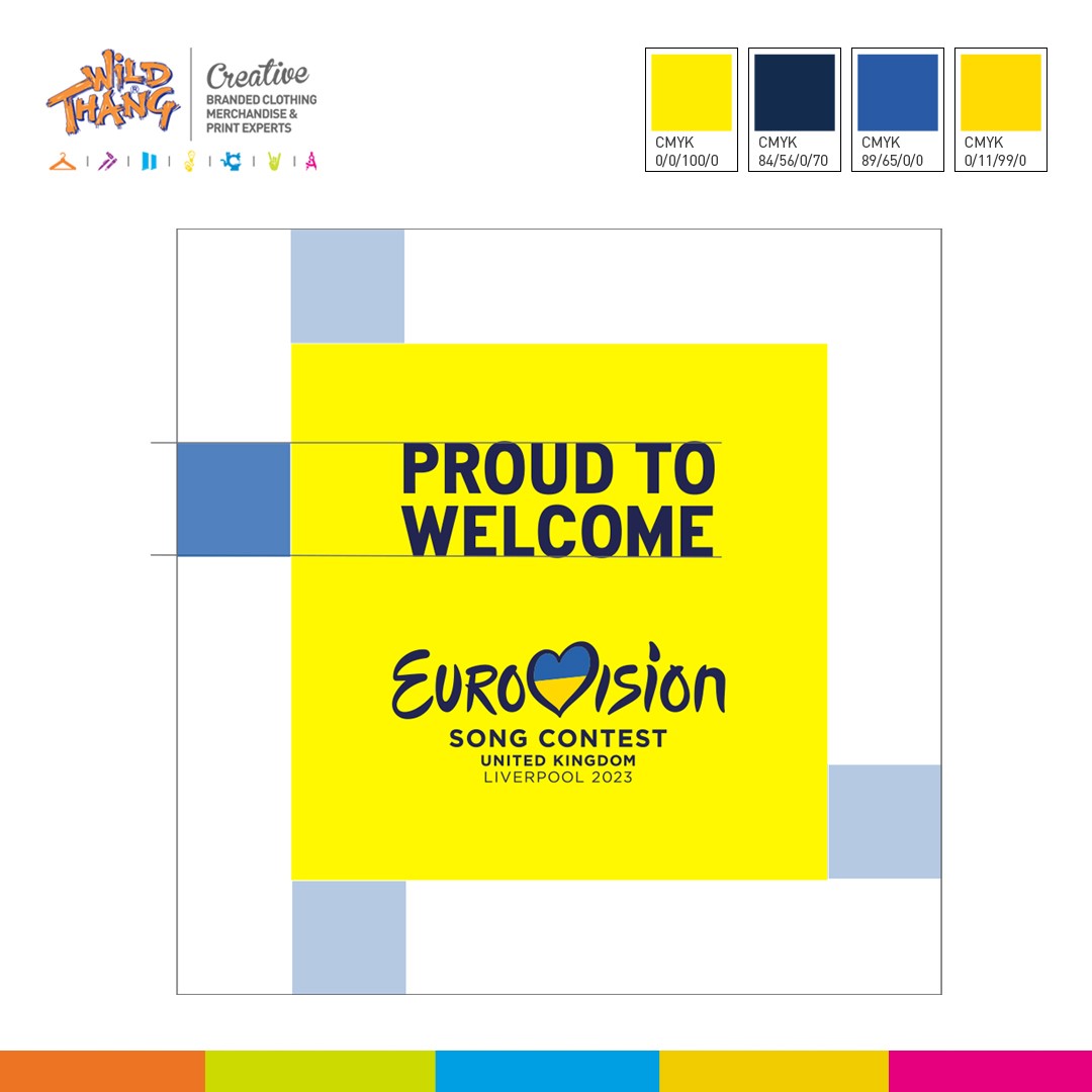 Colour Patones behind the eurovision Liverpool Brand